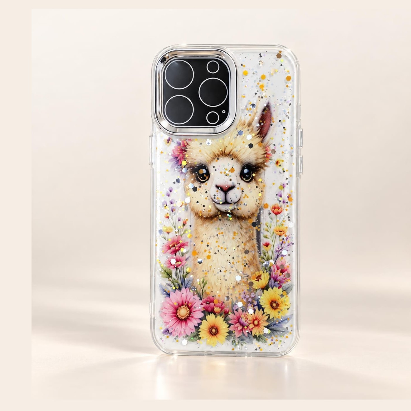 Funda de Alpaca y Flores Andinas
