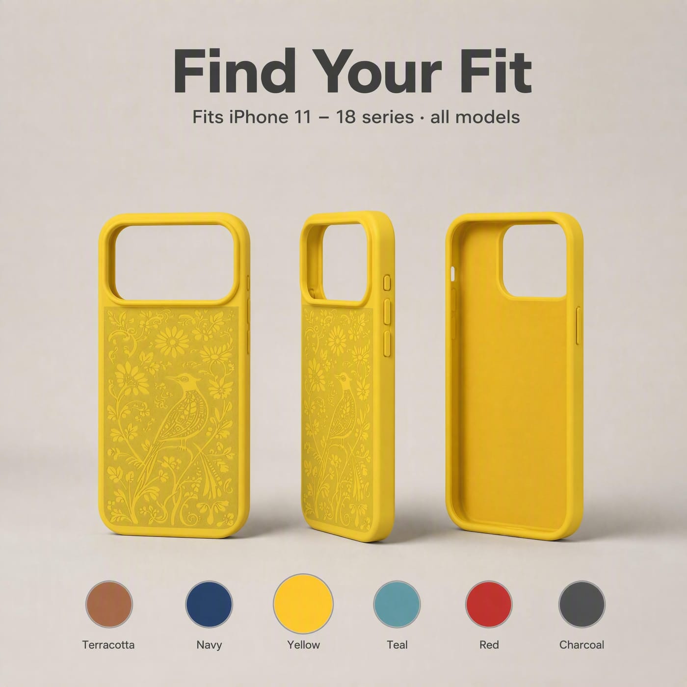 Barro Negro Silicone Case shown fitted to a phone