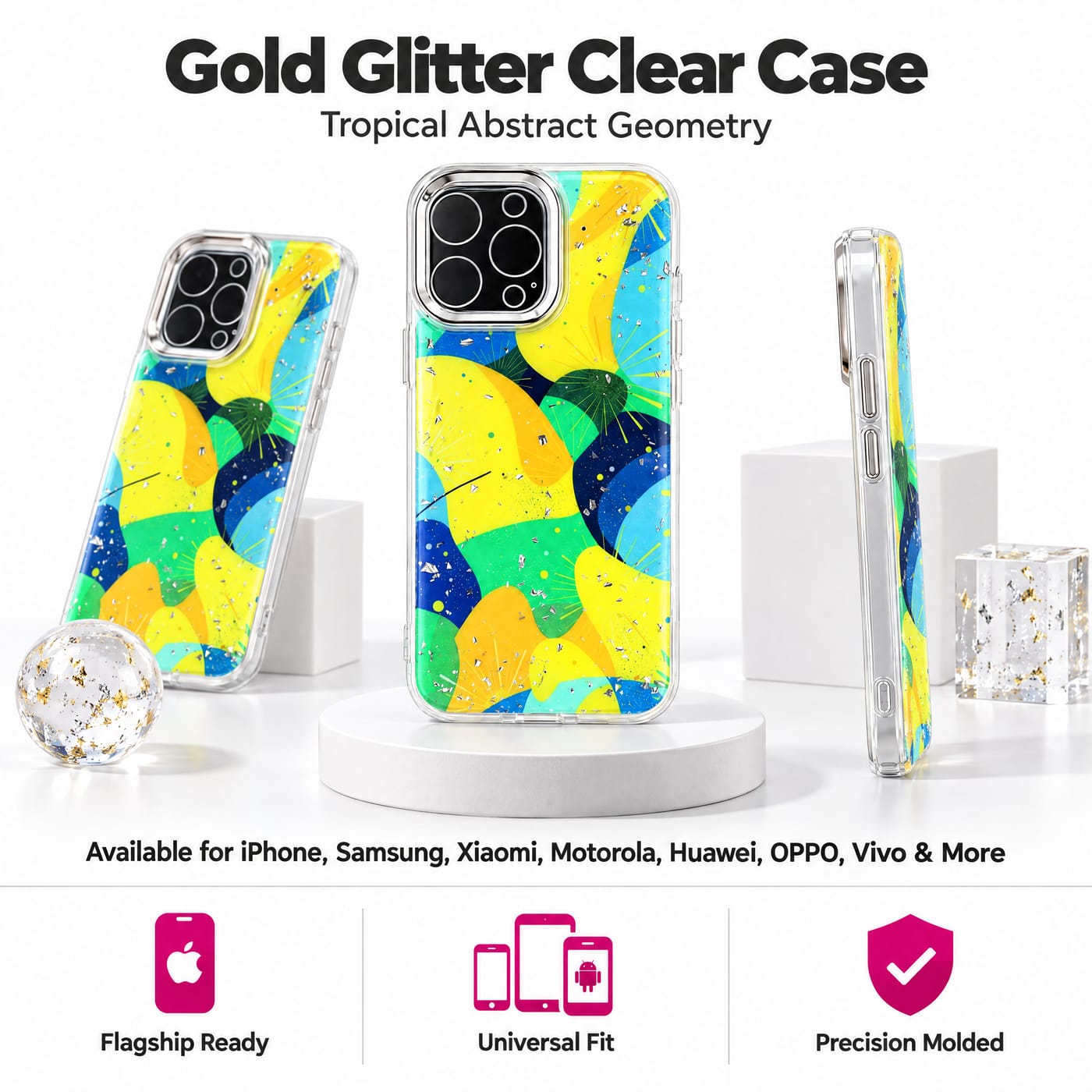 Brazilcore Flag Abstract Case shown fitted to a phone