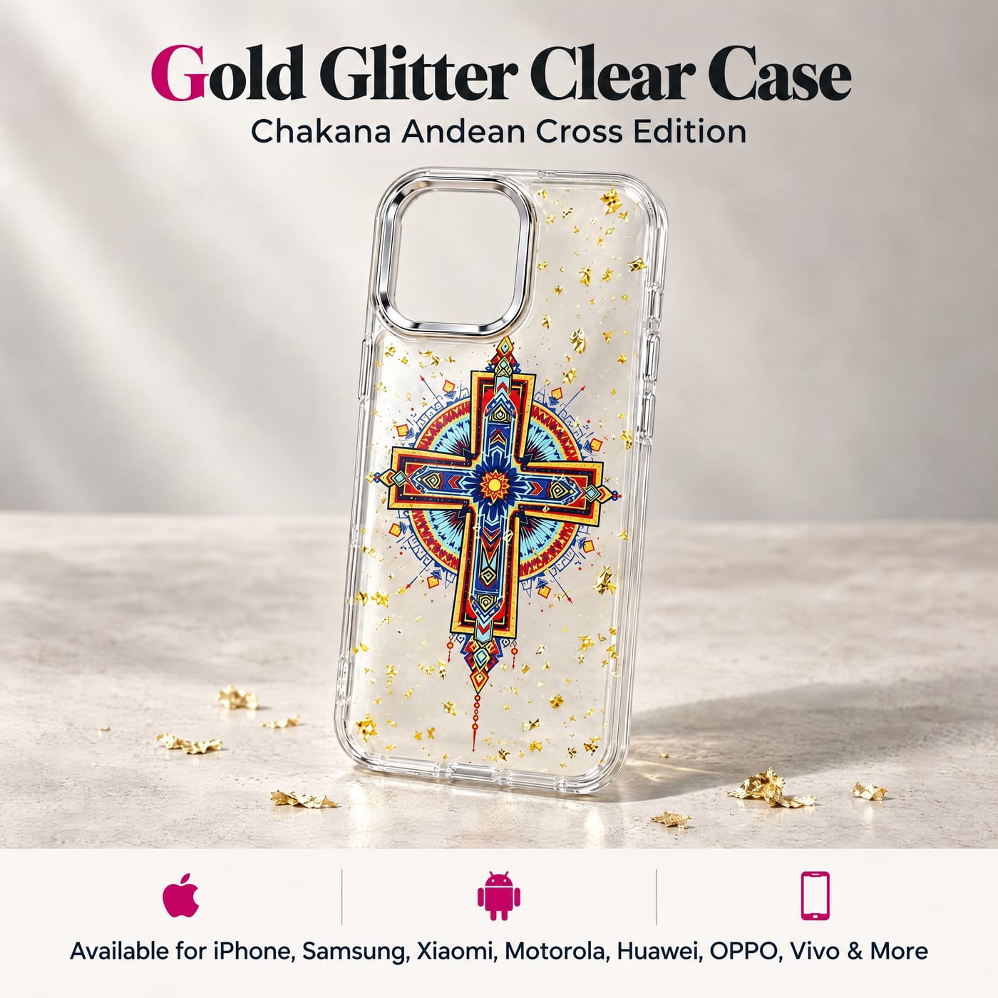 Chakana Andean Cross Case shown fitted to a phone