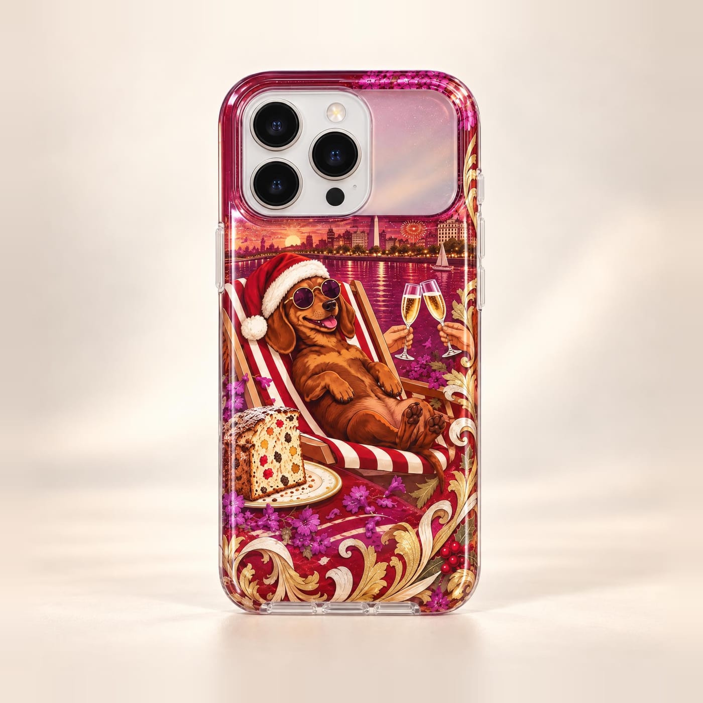 Summer Dachshund Christmas IMD Case, main product shot