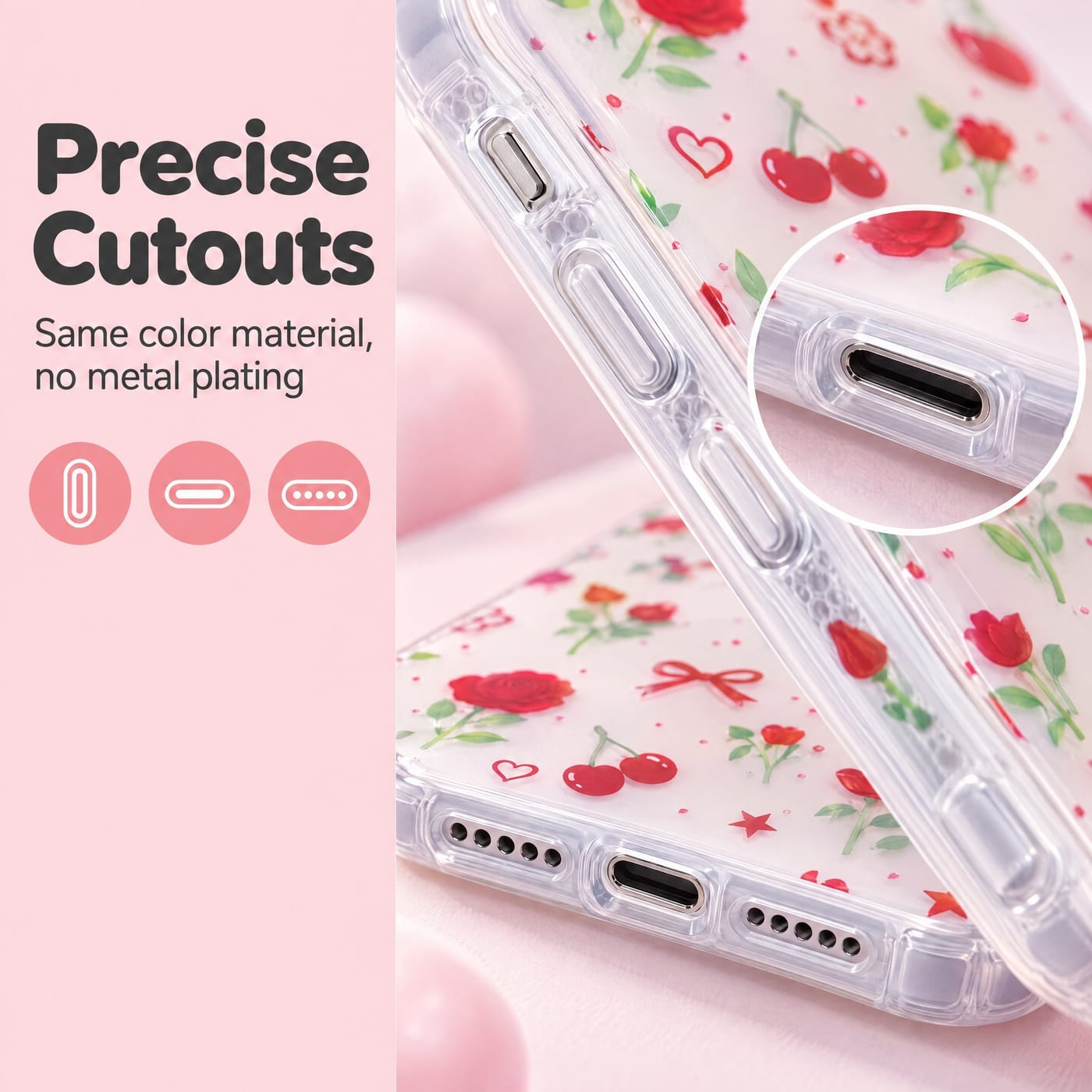 Precise Cutouts, Matte Buttons