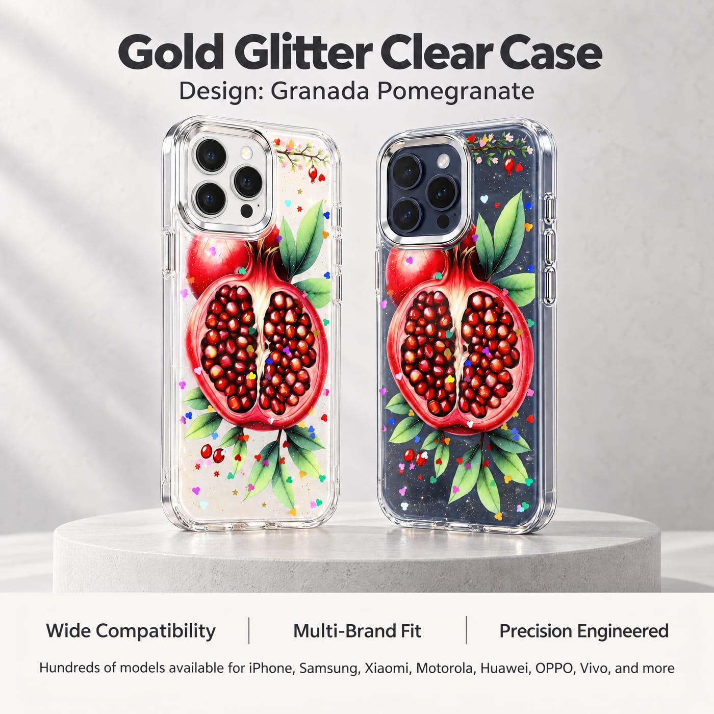 Granada Pomegranate Case shown fitted to a phone