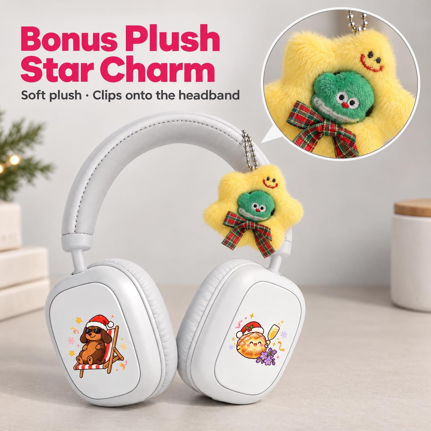 Plush Star Charm Included