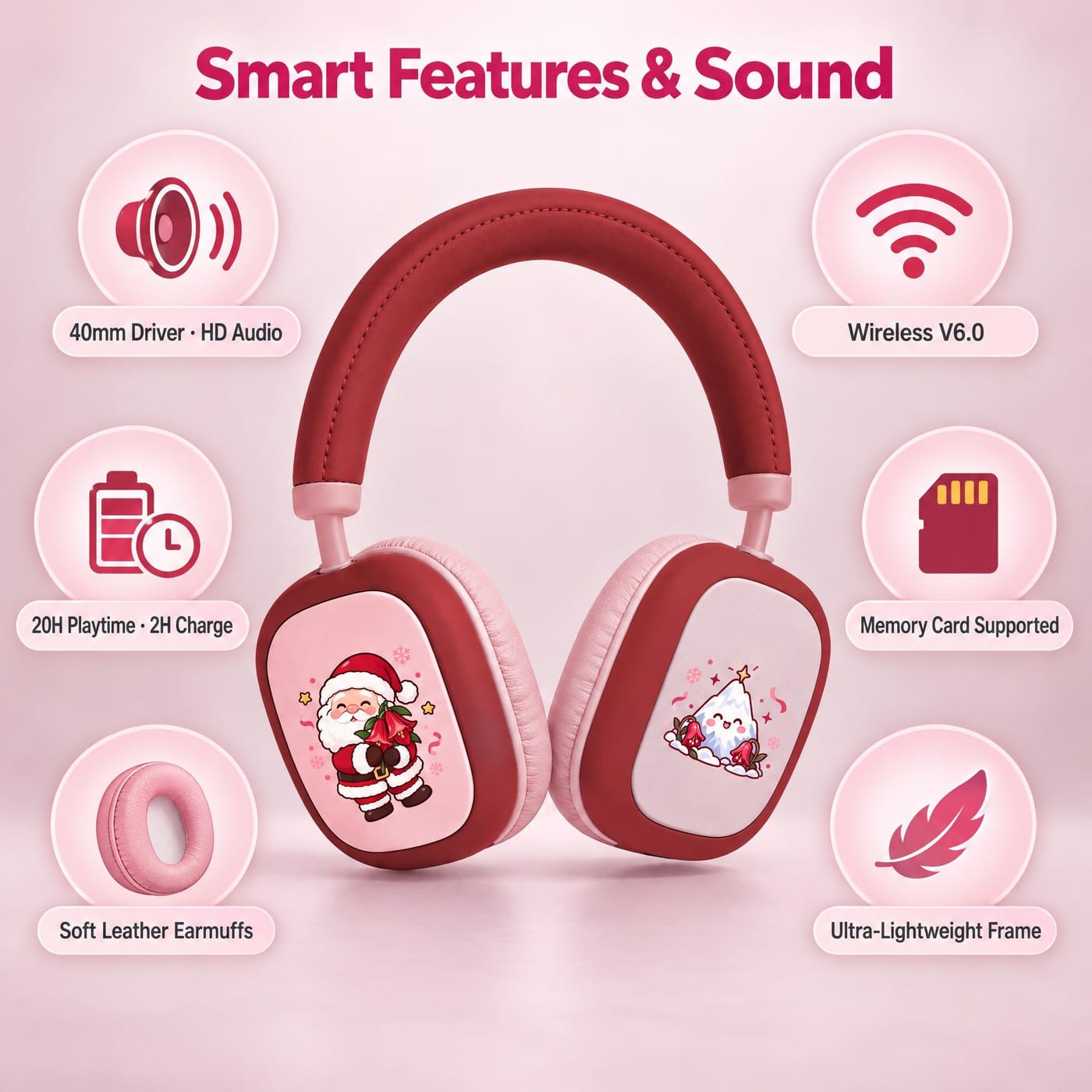 Altavoz 40 mm · Inalámbrico V6.0