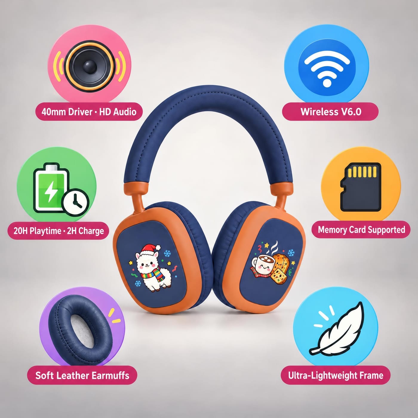 Altavoz 40 mm · Inalámbrico V6.0