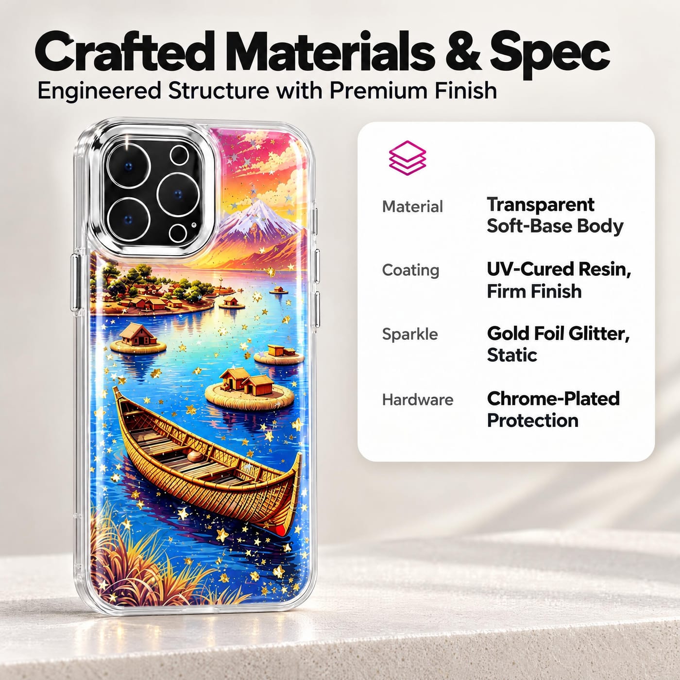 Soft-Base Body, Hard-Cured Resin Finish