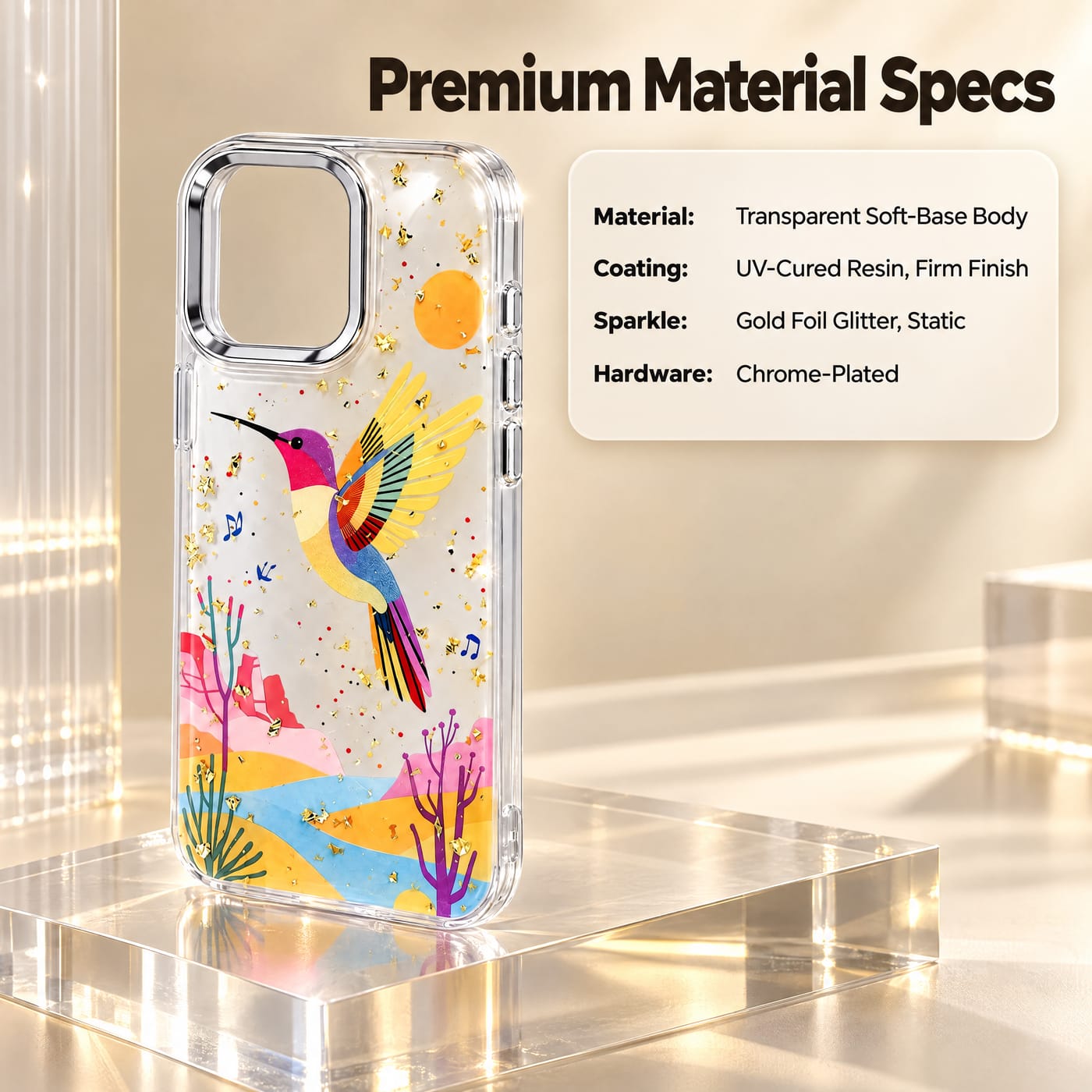 Soft-Base Body, Hard-Cured Resin Finish