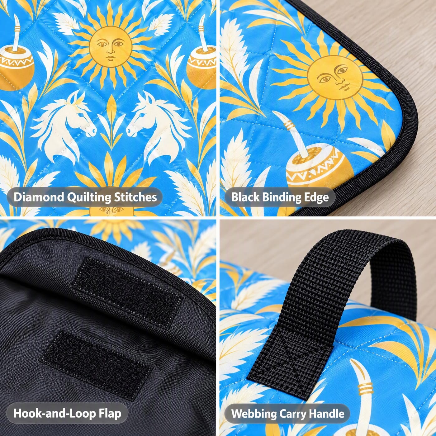 Diamond Quilting & Black Binding
