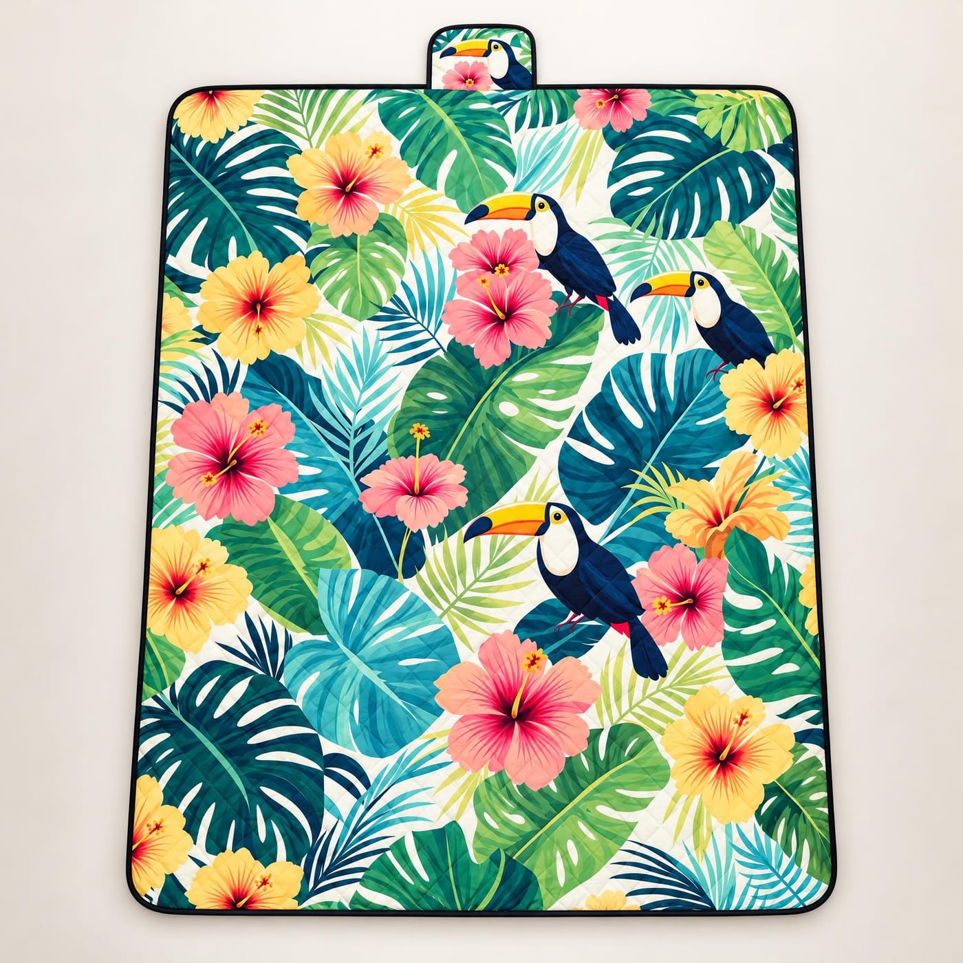 Tropical Toucan Picnic Blanket