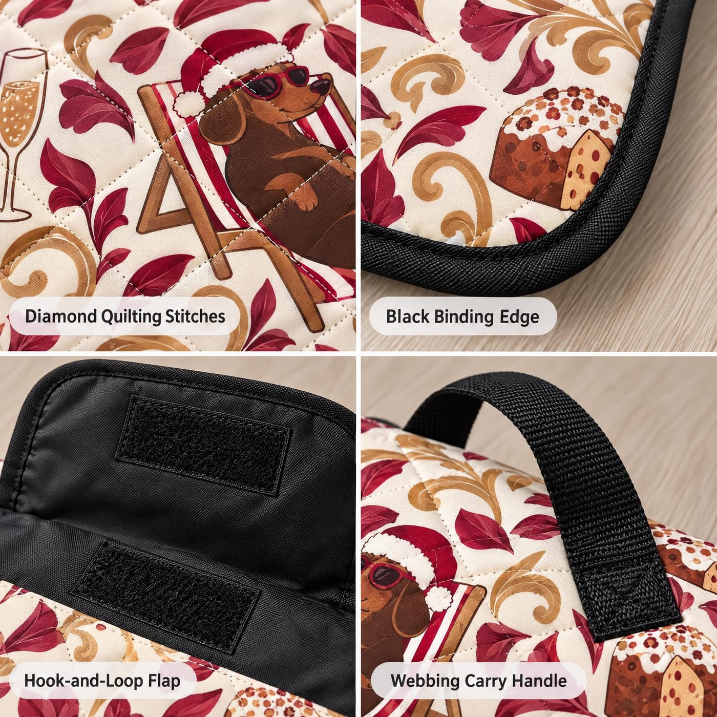 Diamond Quilting & Black Binding
