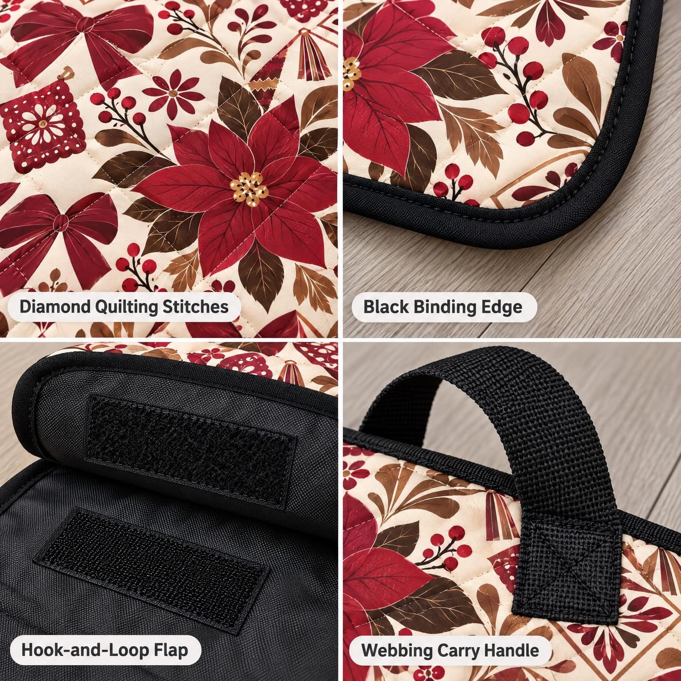 Diamond Quilting & Black Binding