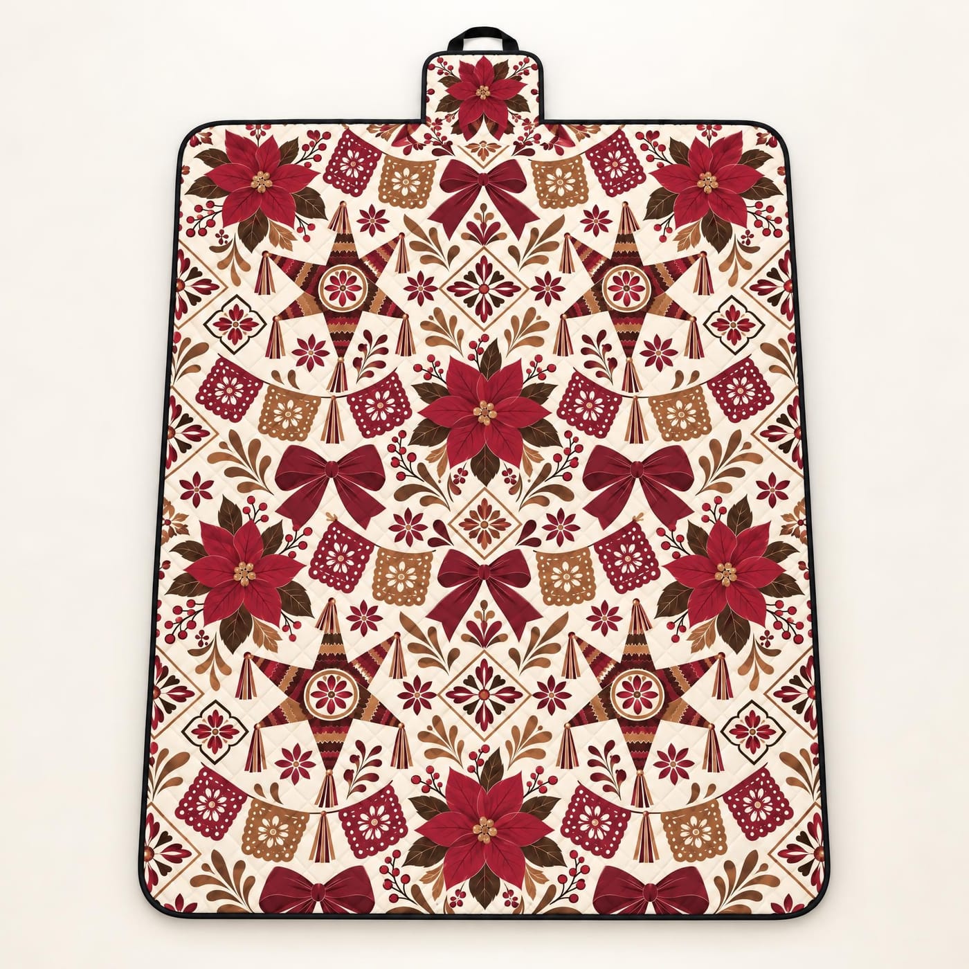 Nochebuena & Velvet Bow Christmas Picnic Blanket