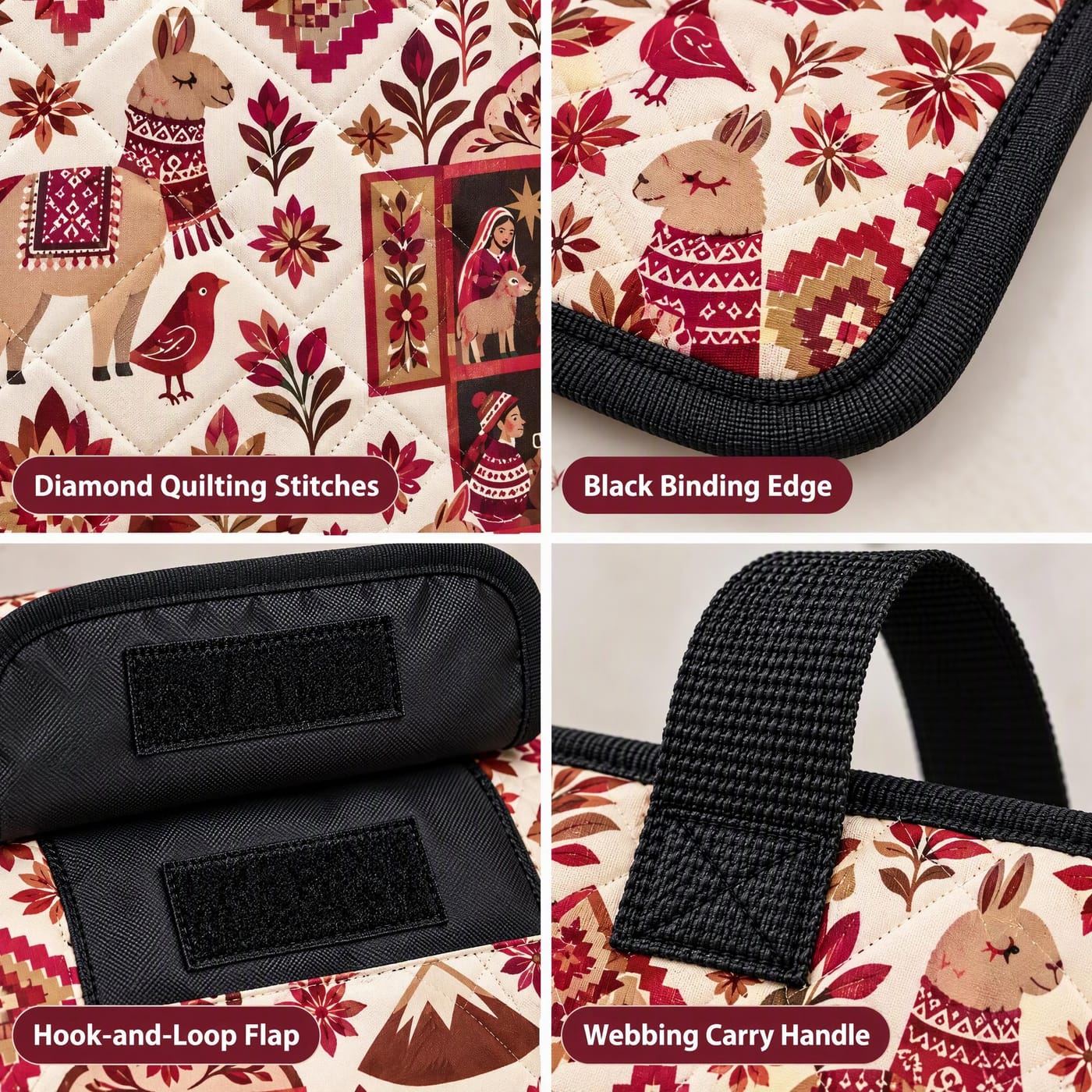 Diamond Quilting & Black Binding