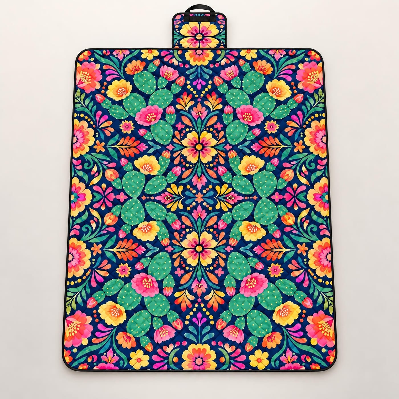 Picnic Blankets — Mexican Cactus Folk Picnic Blanket