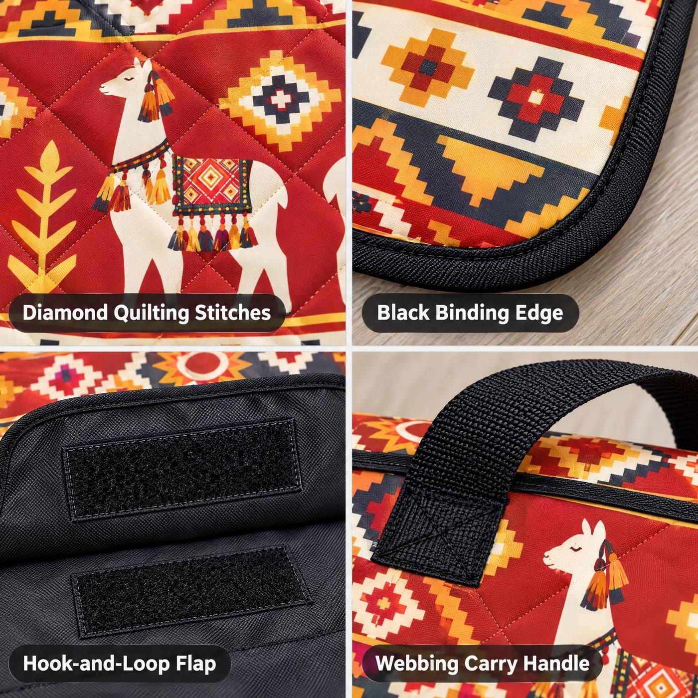 Diamond Quilting & Black Binding