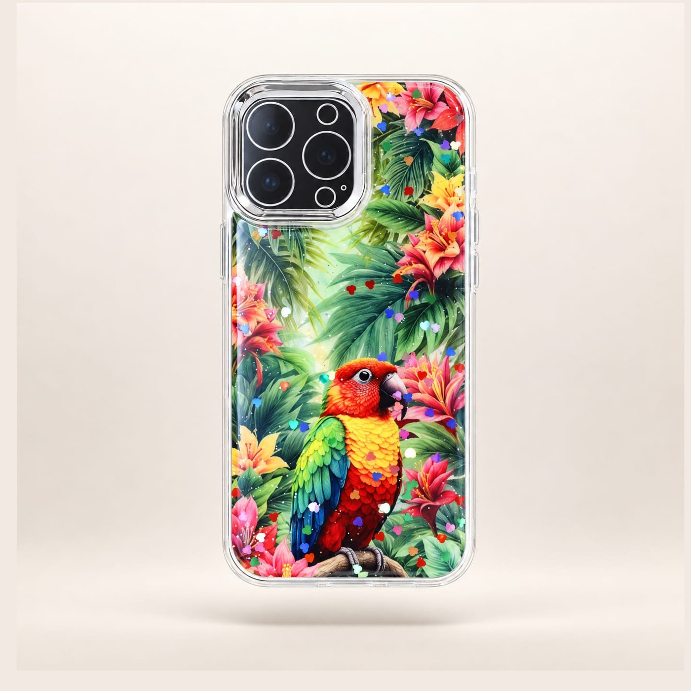 Tropical Parrot & Rainforest Blooms Case